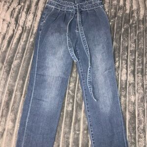 Express Blue Paper Bag Ankle Jeans